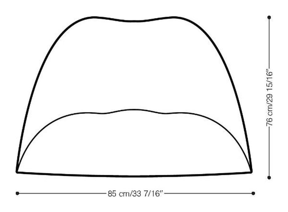 Kiss Lounge Chair by Heller, size drawing 3