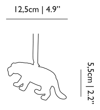 Extinct Animals Ornaments by Moooi, size drawing: Bearded Leopard