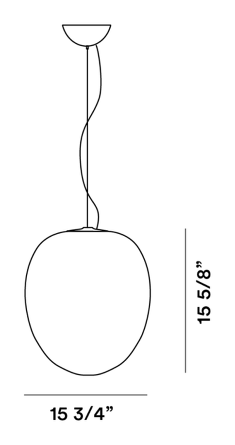 Rituals XL Pendant Lamp by Foscarini, size drawing
