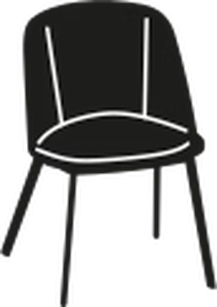 Agatha Dining Chair by Bontempi, size drawing: 34.93
