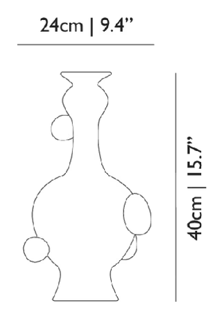 Delft Blue Vases by Moooi, size drawing: Model 11
