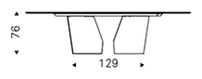 Senator Keramik Dining Table by Cattelan Italia, size drawing 8