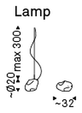 Cloud Pendant Lamp by Cattelan Italia, size drawing 2