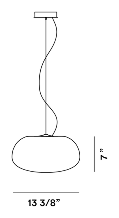 Rituals 2 Pendant Lamp by Foscarini, size drawing