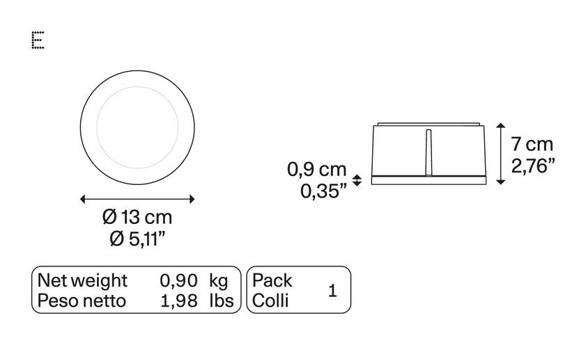 Map Lighting System by Lodes, size drawing: MAP Connection Point