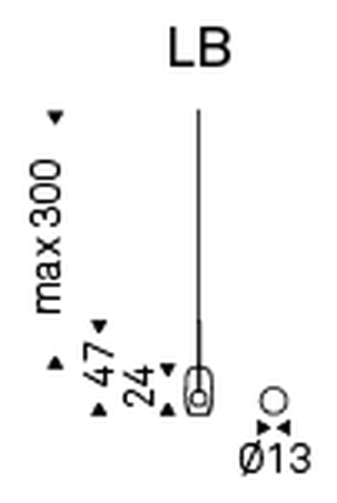 Melody Pendant Lamp by Cattelan Italia, size drawing 7