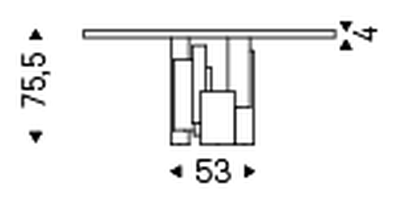 Skyline Console Table by Cattelan Italia, size drawing 1