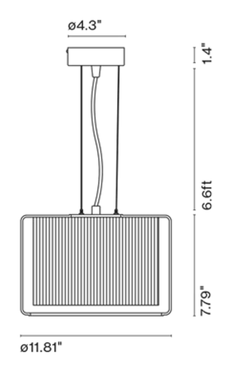 Mercer Pendant Lamp by Marset, size drawing: Mercer 30