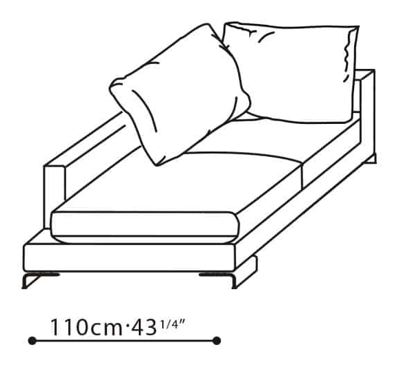 LazyTime Sofa by Camerich, size drawing: C0150007