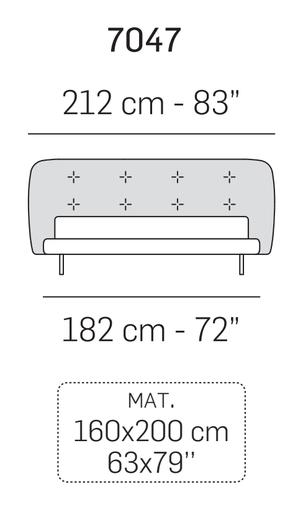 Rubicon Bed by Nicoline, size drawing 8