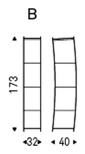 Open Wind Display Unit by Cattelan Italia, size drawing 2
