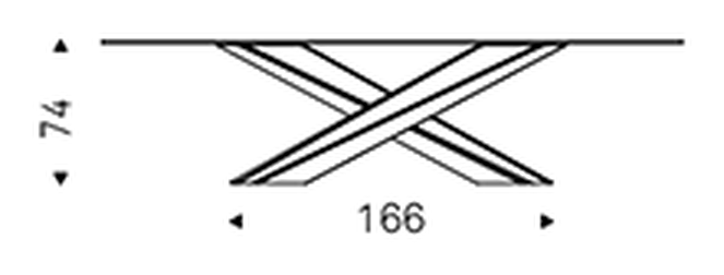 Lancer Dining Table by Cattelan Italia, size drawing 1