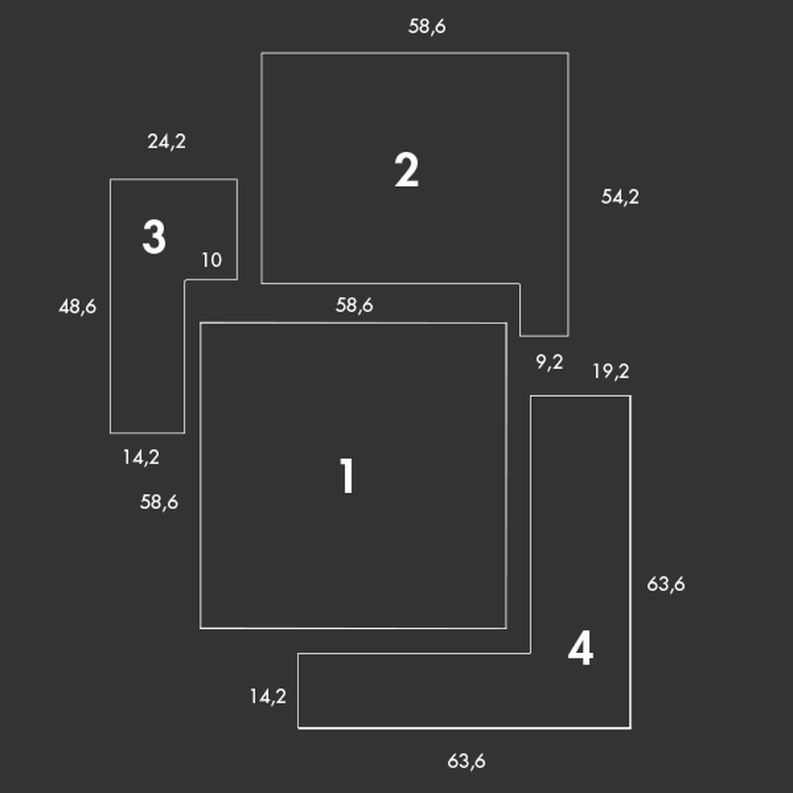 Combi Mirror by Sovet, size drawing 5