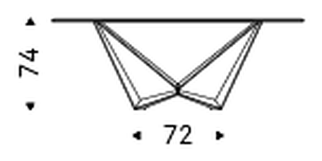 Skorpio Crystalart Dining Table by Cattelan Italia, size drawing 1