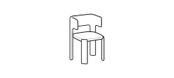 Lucy Chair by Ditre Italia, size drawing