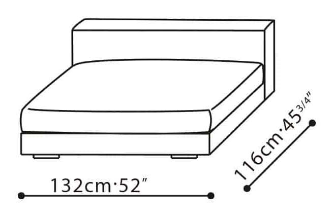 Casa Sofa by Camerich, size drawing: C0102010