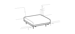 Avenue Sofa by Ditre Italia, size drawing: Central element base