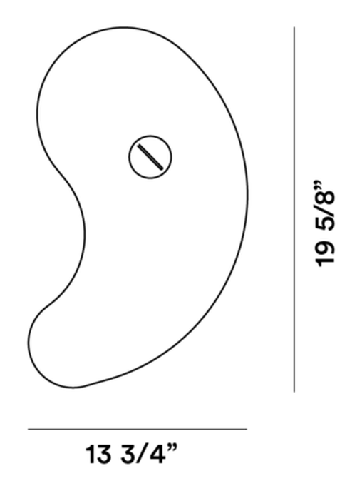 Bit 1 Wall Lamp by Foscarini, size drawing
