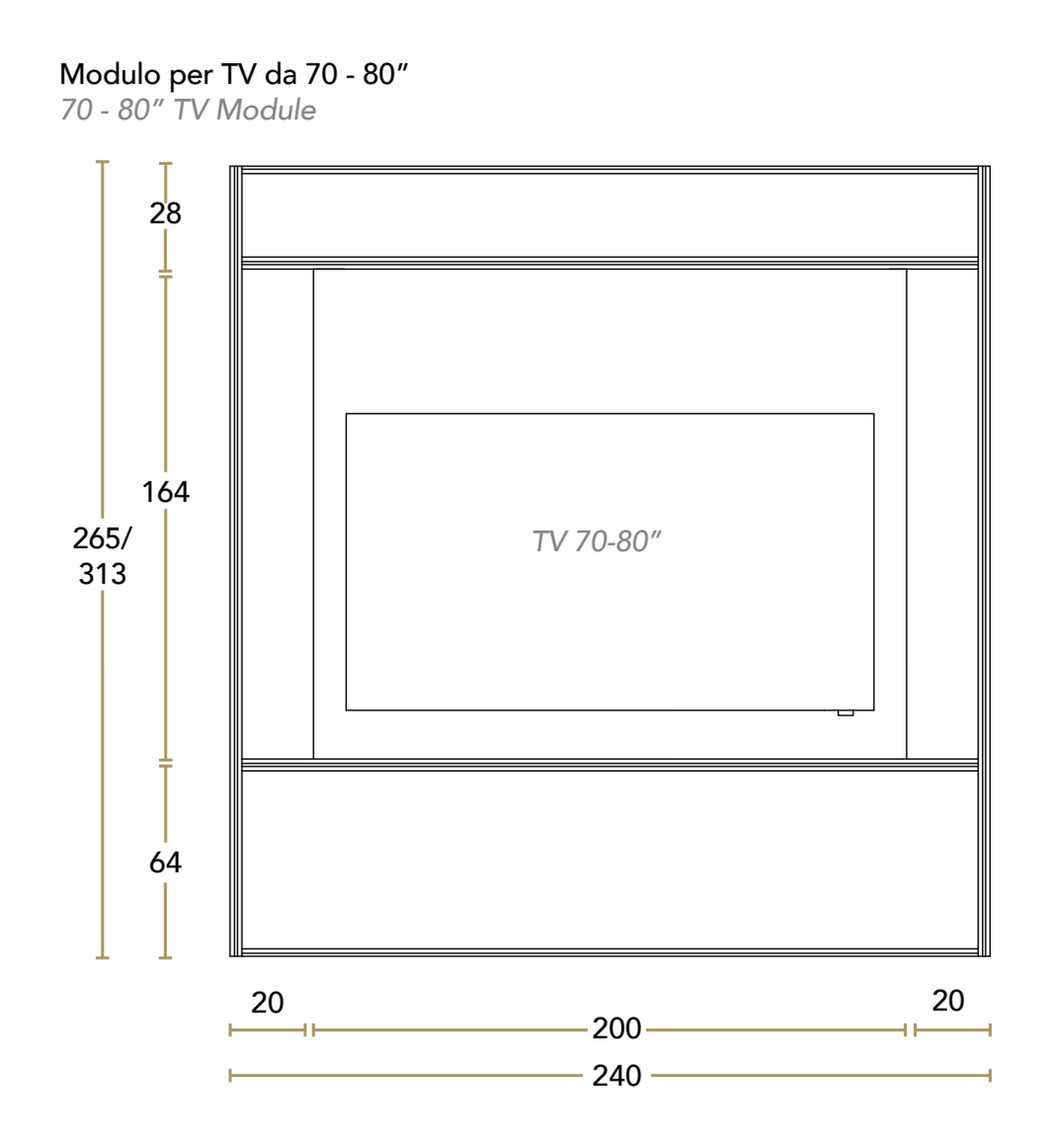Wally Living Wall Unit by Reflex, size drawing 6