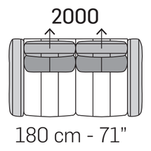Antares Leg Sofa by Nicoline, size drawing 4