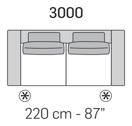 Kuba Split Sofa by Nicoline, size drawing 6