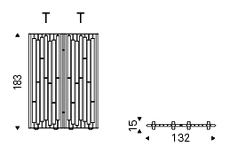 Privé Room Divider by Cattelan Italia, size drawing 3
