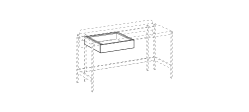 Unit Secretaire Desk by Ditre Italia, size drawing: Unit secretaire drawer