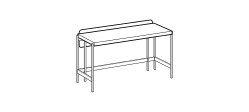 Unit Secretaire Desk by Ditre Italia, size drawing: Unit secretaire