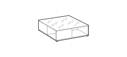 Urban 2.0 Coffee Table by Ditre Italia, size drawing: Urban squared table