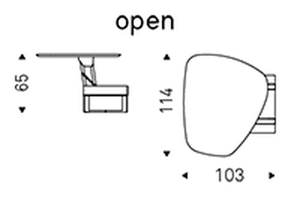 Orlando Coffee Table by Cattelan Italia, size drawing 2