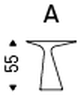 Peyote Side Table by Cattelan Italia, size drawing 1