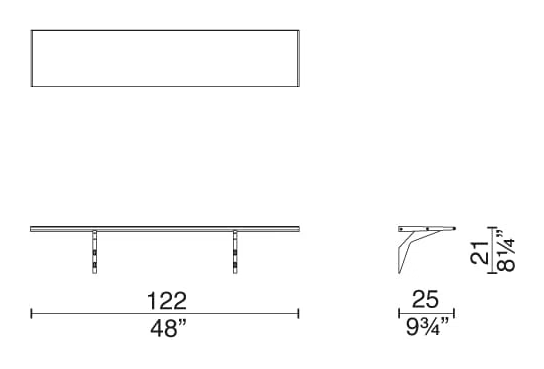 A.B.C. Bookcase by Cappellini, size drawing 5