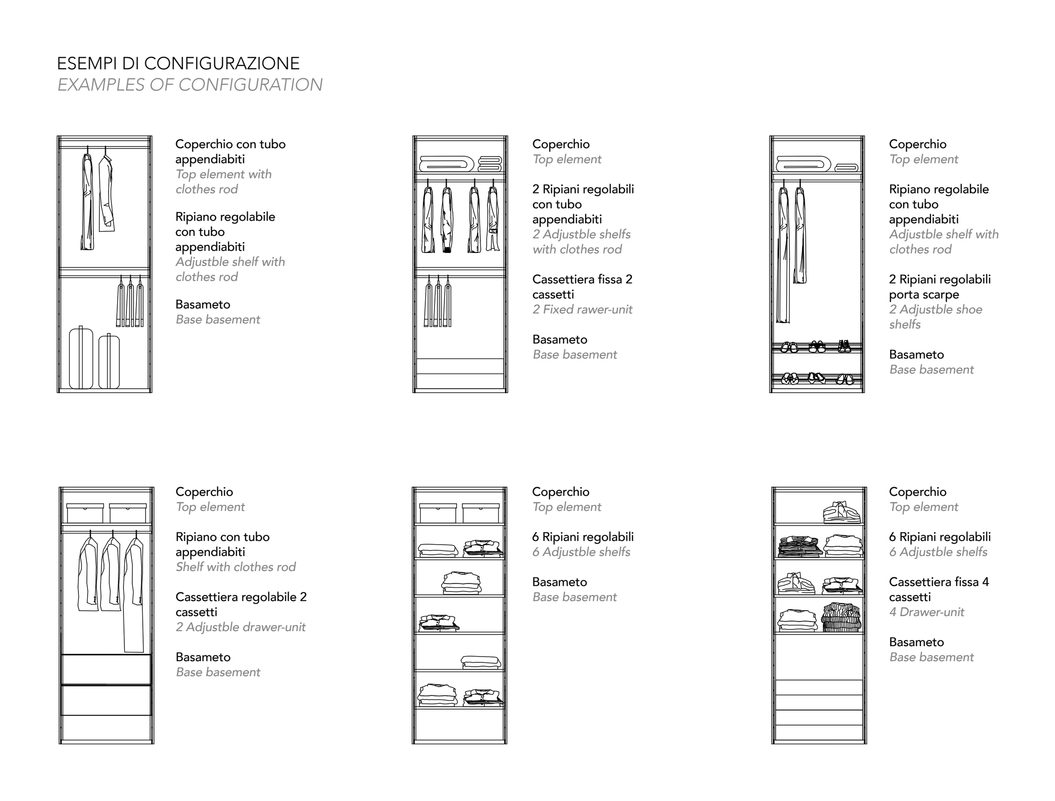 Wally Open Walk-In Closet Wardrobe by Reflex, size drawing 5