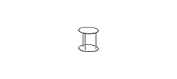Staker Coffee Table by Ditre Italia, size drawing: Small coffee table diam.50 with wooden tops