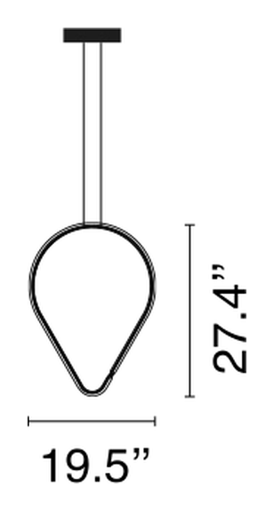 Arrangements Pendant Lamp by Flos, size drawing 2
