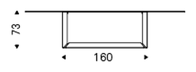 Dragon Crystalart Dining Table by Cattelan Italia, size drawing 6