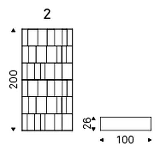 Nautilus Bookcase by Cattelan Italia, size drawing 2