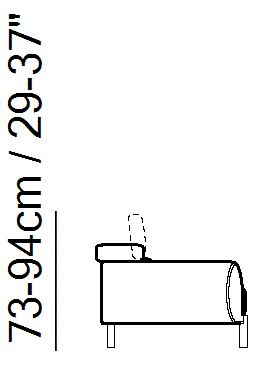 Plutone Sectional by Natuzzi Italia, size drawing