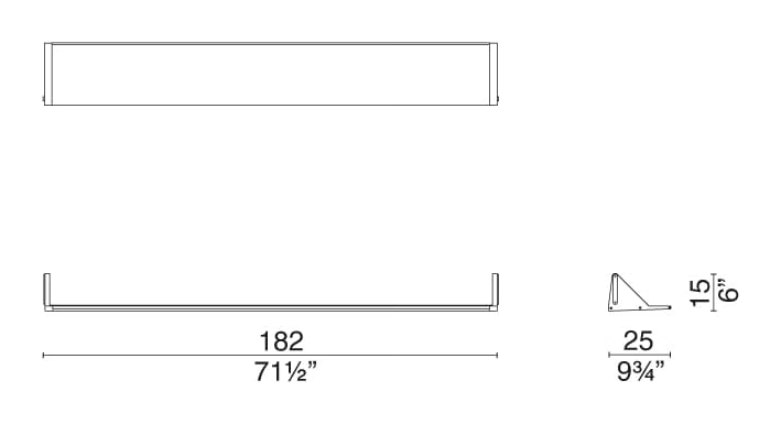 A.B.C. Bookcase by Cappellini, size drawing 3