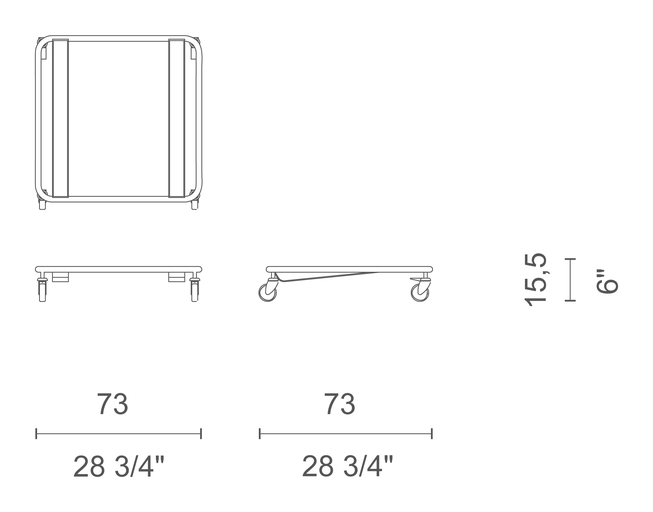 Tate Soft Chair by Cappellini, size drawing: CAR_1