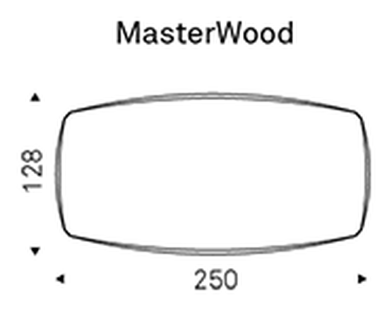 Scott Wood Dining Table by Cattelan Italia, size drawing 5