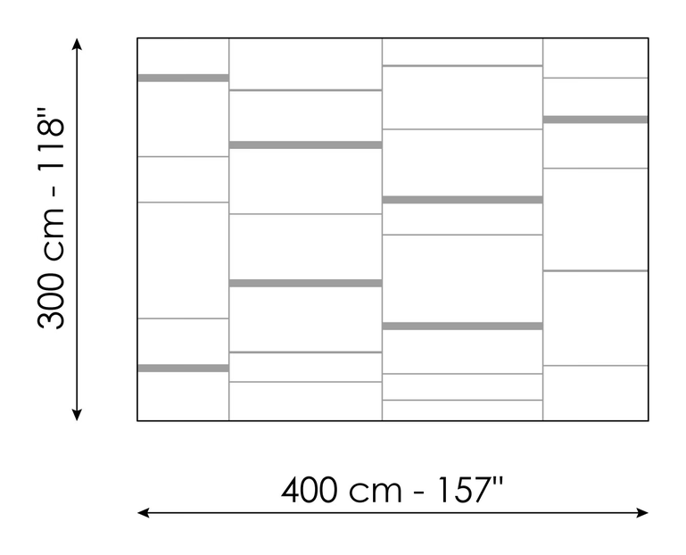 Lomé Rug by Bonaldo, size drawing: Lomé 300 x 400