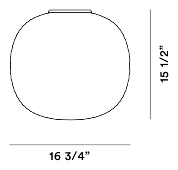 Gem Wall Lamp by Foscarini, size drawing