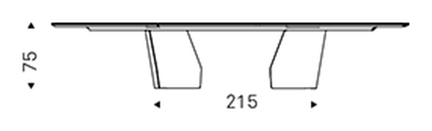 Senator Wood Dining Table by Cattelan Italia, size drawing 4