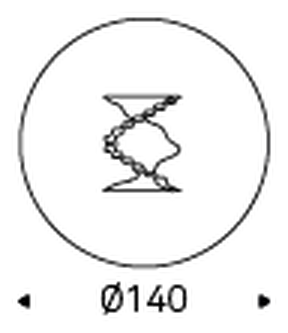 Plisset Dining Table by Cattelan Italia, size drawing 3
