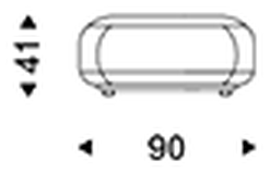 Sierra Ottoman by Cattelan Italia, size drawing 1
