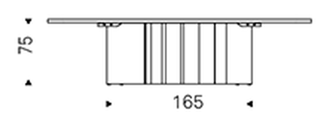 Papel Wood Dining Table by Cattelan Italia, size drawing 3