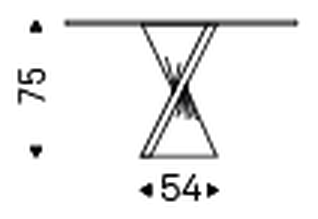 Plisset Dining Table by Cattelan Italia, size drawing 1