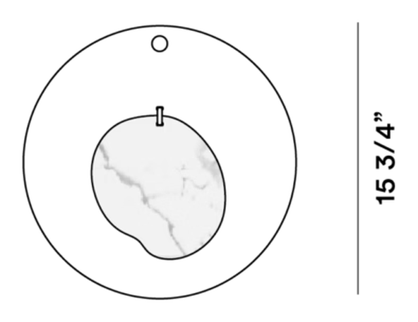 Gioia Wall Lamp by Foscarini, size drawing: Gioia Media