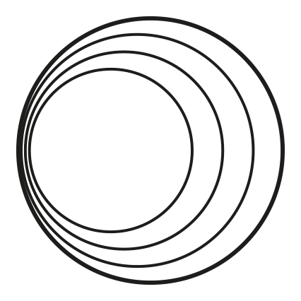 Lune Mirror by Connubia, size drawing
